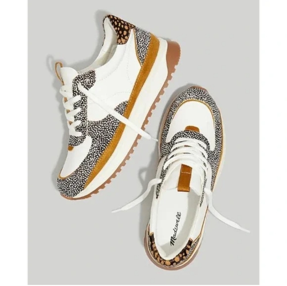 Madewell Women's White and Brown Sneakers